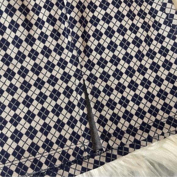 SOLD Navy Plaid Skirt + Top Set - Picture 6 of 10